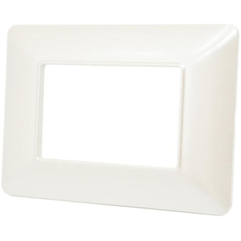 Placchetta per interruttore a 3 posti bianco perla cassetta 503 compatibile con btcino matix supporto cover