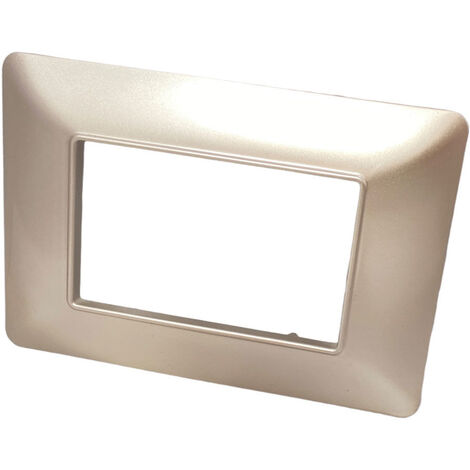 Placchetta per interruttore a 3 posti champagne cassetta 503 compatibile con btcino matix supporto cover