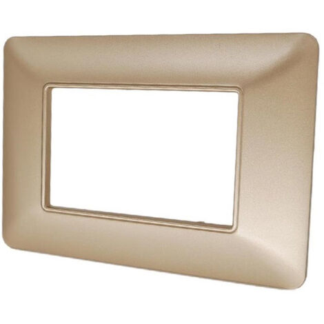 Placchetta per interruttore a 3 posti sabbia cassetta 503 compatibile con btcino matix supporto cover