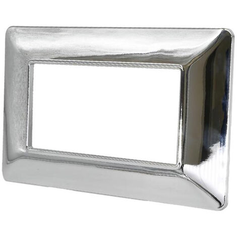 Placchetta per interruttore a 4 posti argento cassetta 504 compatibile con btcino matix supporto cover