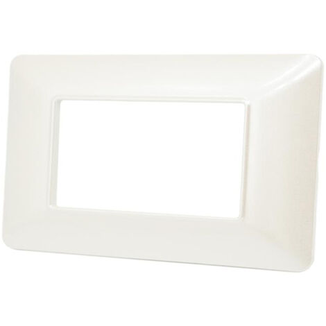 Placchetta per interruttore a 4 posti bianco perla cassetta 504 compatibile con btcino matix supporto cover