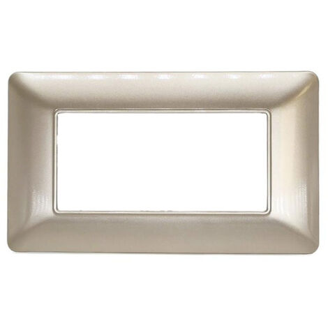 Placchetta per interruttore a 4 posti champagne cassetta 504 compatibile con btcino matix supporto cover