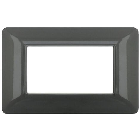 Placchetta per interruttore a 4 posti grigio scuro cassetta 504 compatibile con btcino matix supporto cover