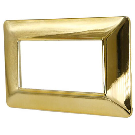 Placchetta per interruttore a 4 posti oro lucido cassetta 504 compatibile con btcino matix supporto cover
