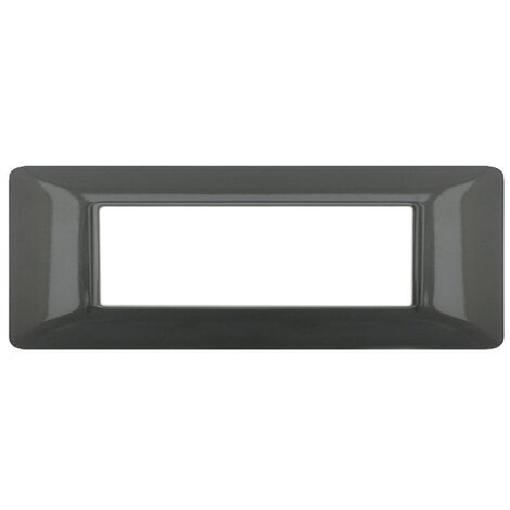 Placchetta per interruttore a 7 posti grigio scuro cassetta 507 compatibile con btcino matix supporto cover