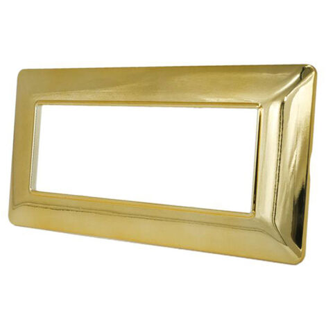 Placchetta per interruttore a 7 posti oro lucido cassetta 507 compatibile con btcino matix supporto cover