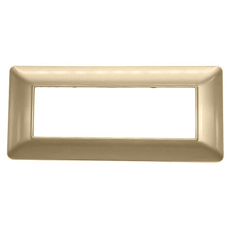 Placchetta per interruttore a 7 posti oro satinato cassetta 507 compatibile con btcino matix supporto cover