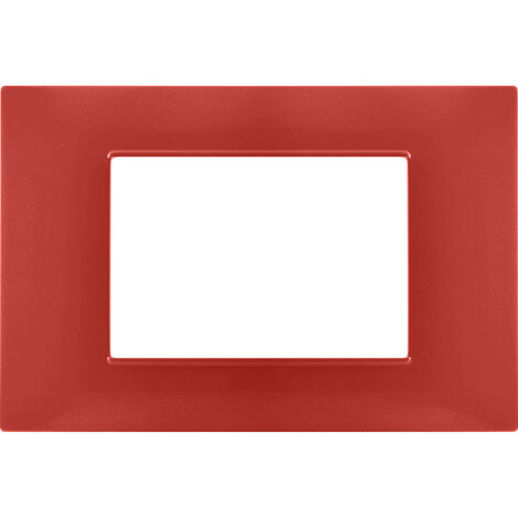 Placchetta per interruttore in metallo a 3 posti corallo cassetta 503 compatibile con vimar plana supporto cover