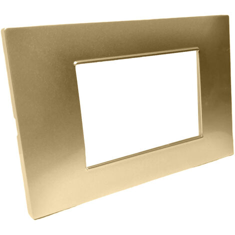 Placchetta per interruttore in metallo a 3 sabbia cassetta 503 compatibile con vimar plana supporto cover