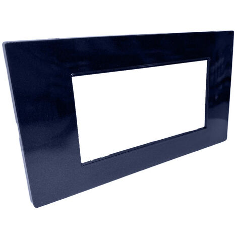Placchetta per interruttore in metallo a 4 blue navy cassetta 504 compatibile con vimar plana supporto cover
