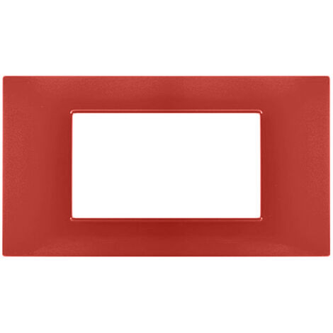 Placchetta per interruttore in metallo a 4 posti corallo cassetta 504 compatibile con vimar plana supporto cover