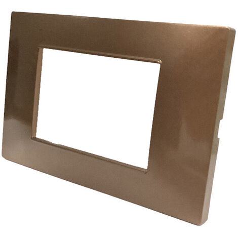 Placchetta per interruttore in metallo a 4 rame cassetta 504 compatibile con vimar plana supporto cover