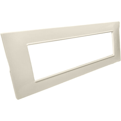 Placchetta per interruttore in metallo a 7 bianco perla cassetta 507 compatibile con vimar plana supporto cover