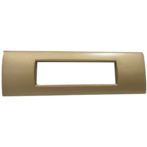 Placchetta per interruttore in metallo a 7 posti champagne cassetta 507 compatibile con living air supporto cover