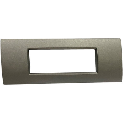 Placchetta per interruttore in metallo a 7 posti grigio antracite cassetta 507 compatibile con living air supporto cover