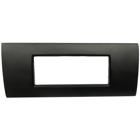 Placchetta per interruttore in metallo a 7 posti nero cassetta 507 compatibile con living air supporto cover