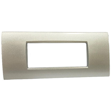 Placchetta per interruttore in metallo a 7 posti silver cassetta 507 compatibile con living air supporto cover