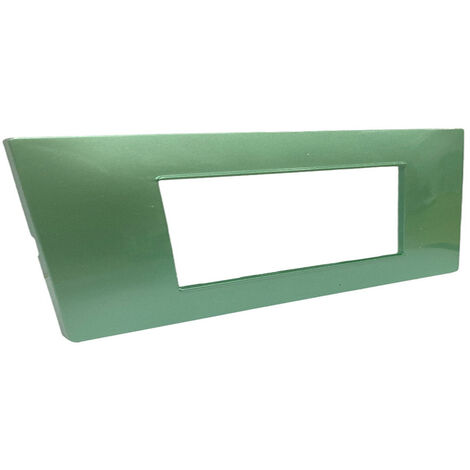 Placchetta per interruttore in metallo a 7 verde cassetta 507 compatibile con vimar plana supporto cover