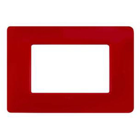 Placchetta Placca 4Moduli Rossa Compatibile Matix Copri Placchetta C8804 RED