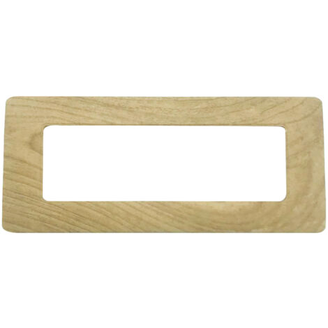 Placchetta placca bamboo legno chiaro compatibile matix 6 posti copripresa c8806