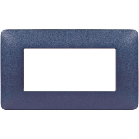 Placchetta placca blu compatibile matix 4posti copri interruttore c8804