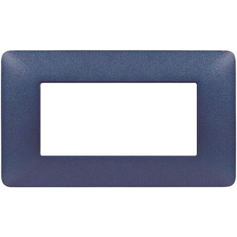 Placchetta placca blu compatibile matix 6posti copri interruttore c8806