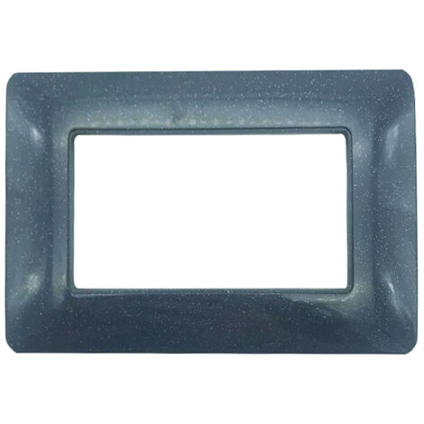 Placchetta placca grigio scuro brillantinato compatibile matix 4posti c8804
