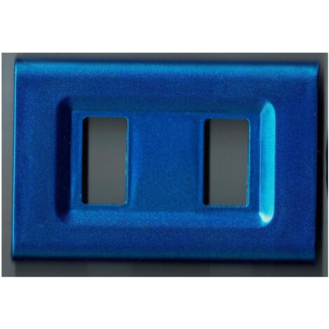 Placchette Placche In Abs Serie Magic Elite Bticino Compatibili Color Copriprese       Bleu Métallisé