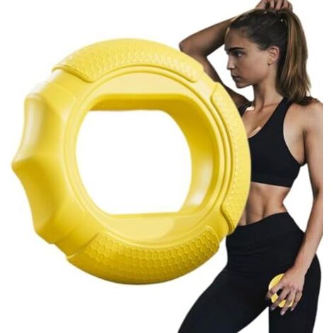 Place de main, entraîneur force préhension, exercice la main en silicone, renforceurs portables ergonomiques pour personnes âgées, maintien mobilité des doigts les adolescents Jaune 20-30 lb -