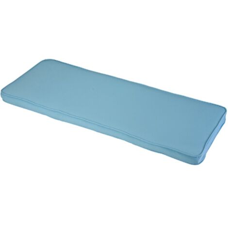 Placid 3 Seater Bench Outdoor Garden Furniture Cushion - L141 x W48 x H4 cm - Blue