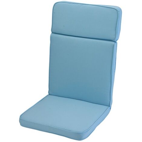Placid High Recliner Outdoor Garden Furniture Cushion - L116 x W49 x H4 cm - Blue