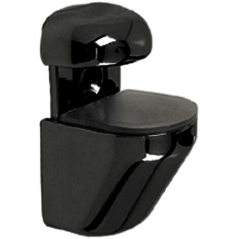 PLACIDO soporte estante regulable mini para cristal acabado negro