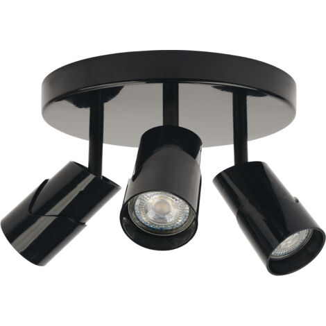Plaf. 3 spots JUDY P3 GU10 noir orient. LED 5W CCT 500lm 25000H incl. ARIC 4473