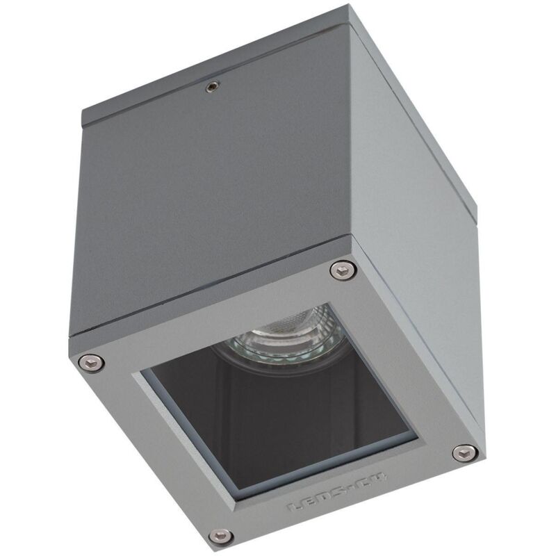 Leds-c4 - Afrodita - 1 luz de techo de superficie exterior gris claro IP54, GU10