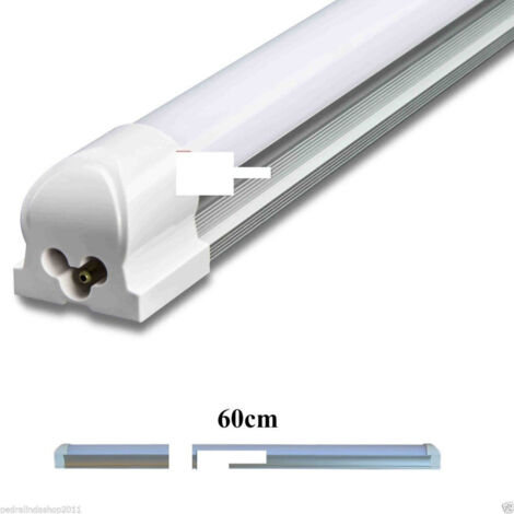Plaffoniera Tubo Neon Led Smd T8 60cm Support Neon In Allumini Luce Bianca