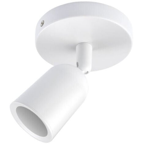 Plaflonnier Blanc Rond Orientable Ø120mm 1xGU10 Max 10W