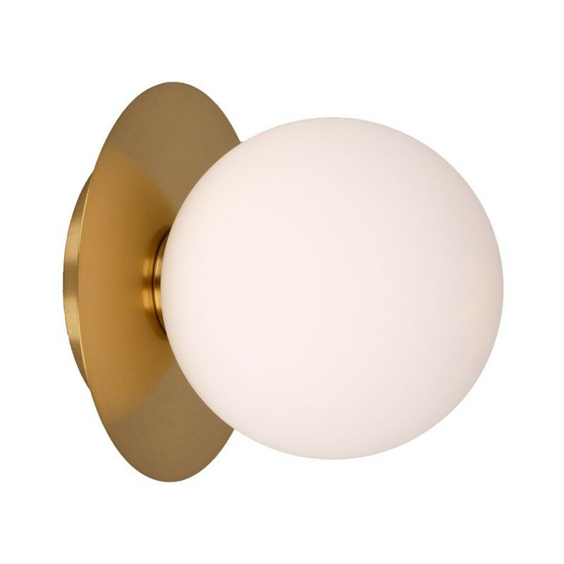 

Plafón 1Xg9 Musa D150 Bola vidrio Opal/bronce Sulion