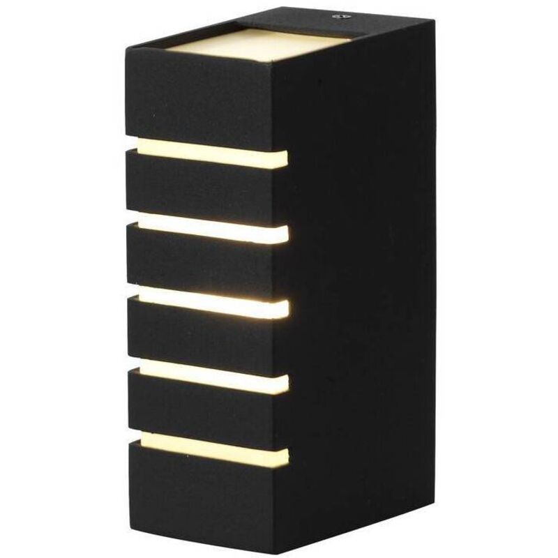 Aplique 413 En Aluminio Y Abs 9,5x6,3xh 17 Cm Negro