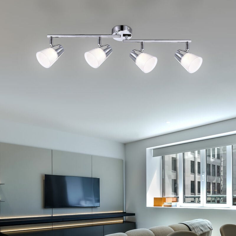 

Plafón LED, brazos y spot móviles, L 60 cm, TIEKA