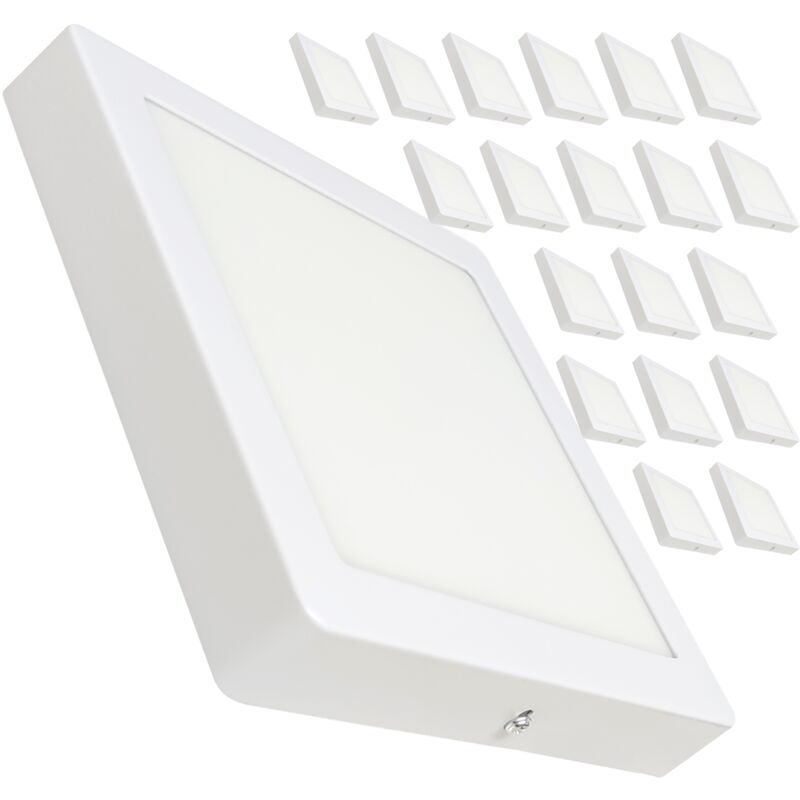 

Led Atomant Sl - Plafón LED Cuadrado Superficie 20W 1800LM 220mm | Blanco Neutro 4500K - Pack 20 Uds. - Blanco Neutro 4500K