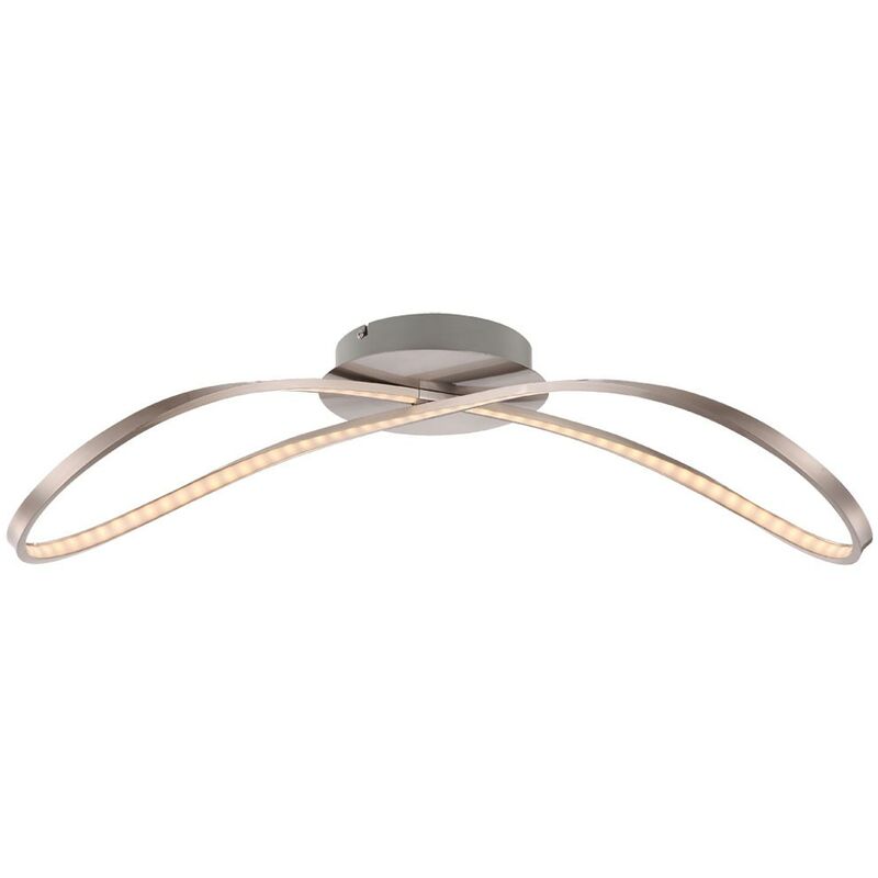 

Plafón LED decorativo níquel mate plástico satinado 11,2W -