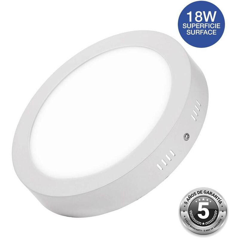 

Plafón LED redondo 18W superficie - 5 años de garantía | Blanco Cálido