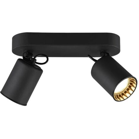 Plafón 2 Focos GU10 Orientables Pago Nero Trio Lighting
