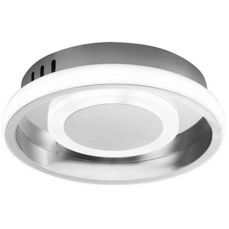 Plafon 20w 3000-4000-6000k Elma Cromo 5,5x21x21 Cm 1900 Lm con memoria De Color De Luz