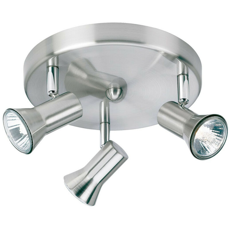 

Firstlight Magnum - 3 Acero cepillado a ras de luz, GU10