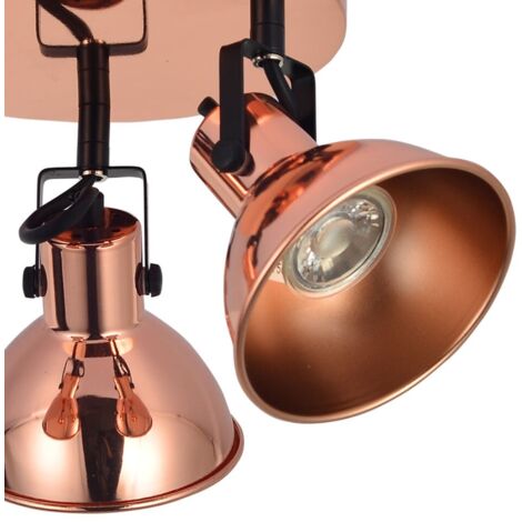 Plafón 3 focos Arabia gu10 cobre
