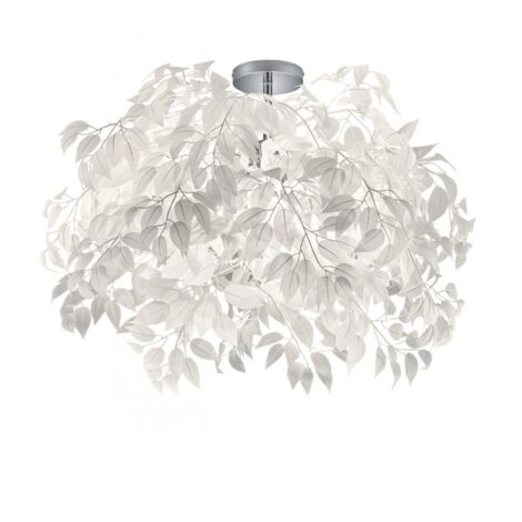 Plafón 3 Luces Leavy Blanco Hojas Lavables Ø70 cm Trio Iluminación