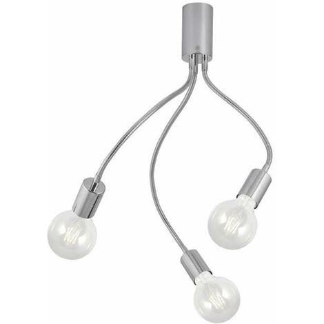 Plafon 3 luces Melissa acabado en cromo, 67 cm(alto) 86 cm(ancho)86 cm(largo).