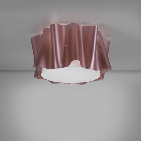 Plafón 3 Luces Metal Rosa Cm. 60x32h