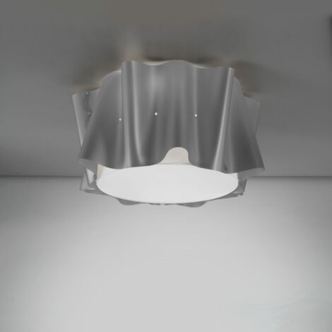Plafón 3 Luces Plata Cm. 60x32h